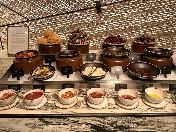 kimchi buffet section at Four Seasons