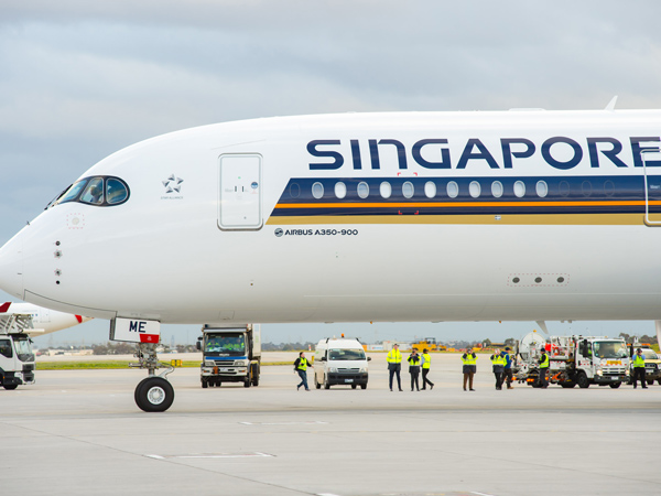the Singapore Airlines Business Class Airbus A350-900