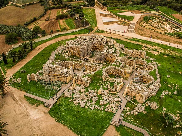 Ggantija Temples on gozo malta island