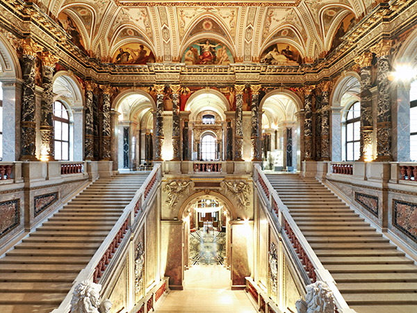 Walk up the Staircase in Kunsthistorisches Museum (Museum of Fine Arts), Vienna when you join the Limelight 2026 Tour Program.