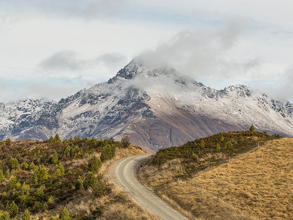 view of walter peak in new zealand