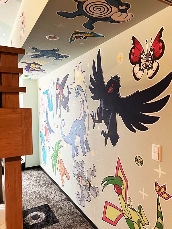 fun Pokémon illustrations in the Mimaru Hotels
