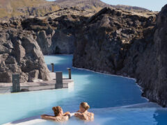 Bathing at Retreat at the Blue Lagoon in Iceland