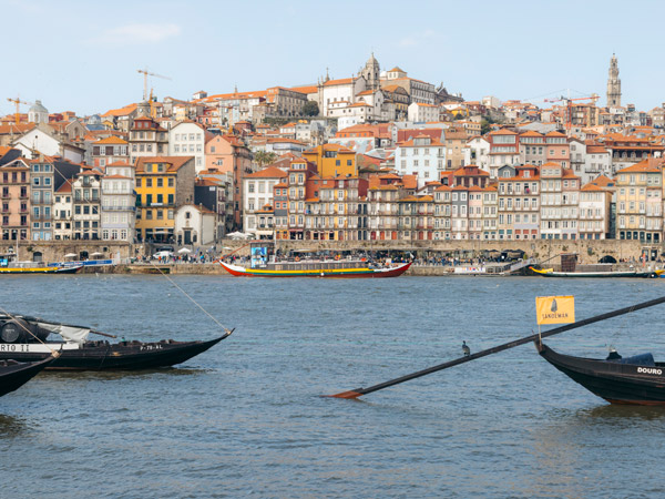 boats passing along the Douro River