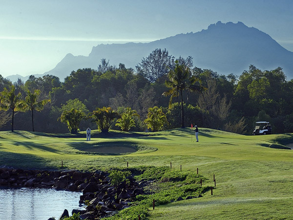 Mount Kinabalu view from Hole 11 at Dalit Bay Golf and Country Club
