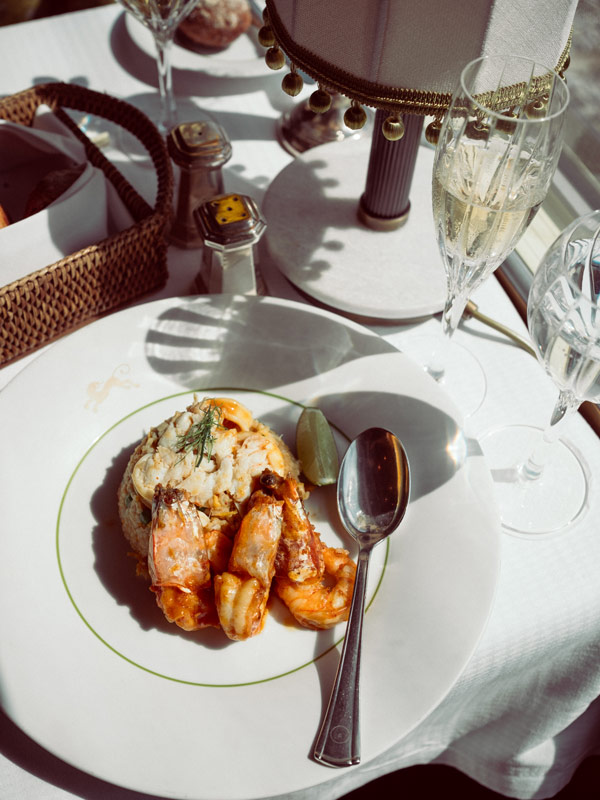 the food onboard the Eastern & Oriental Express, A Belmond Train