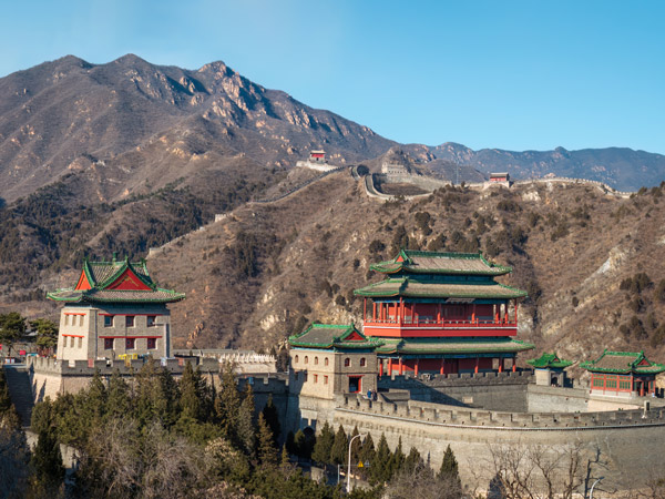 a scenic landscape of the Great Wall of China