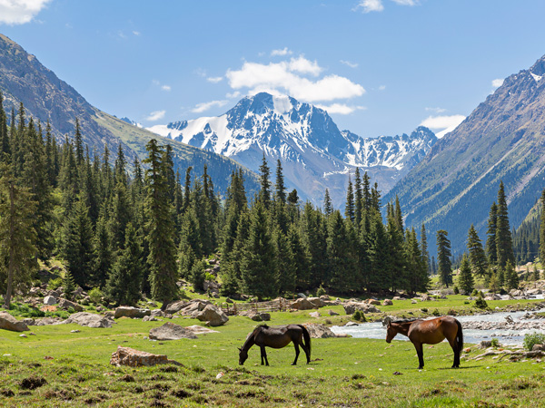 Tien Shan Mountain Range in Kyrgyzstan