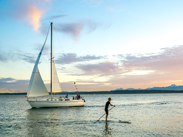 Sunset at Golden Gardens.