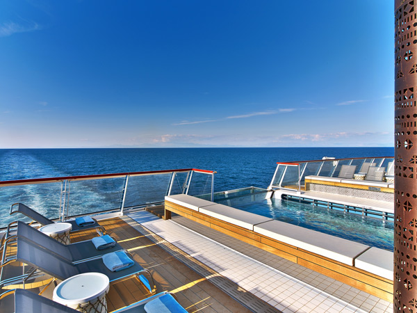the infinity pool aboard Viking Vesta