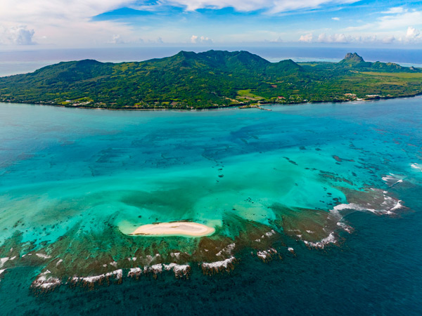 Tubuai Island pictured from above