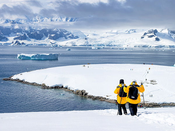 hikers in antarctica