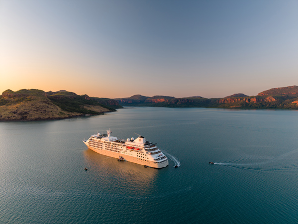 a ship cruising the Hunter River, Kimberley