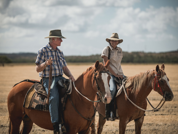 the New Caledonia cowboys riding horses