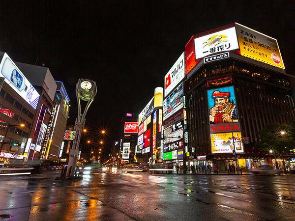 Sapporo’s Susukino district nightlife