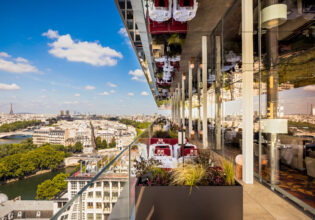 scenic views from the balcony of SO/ Paris