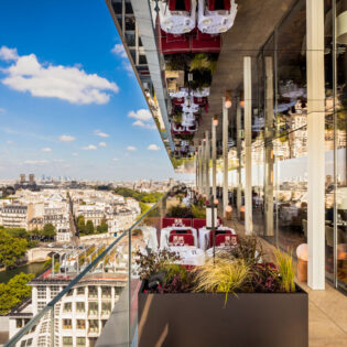 scenic views from the balcony of SO/ Paris