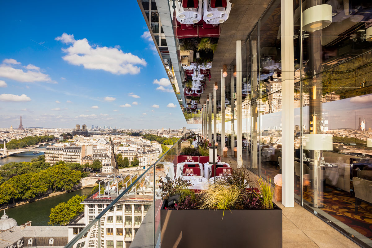 scenic views from the balcony of SO/ Paris
