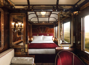 A cabin on the Venice Simplon-Orient-Express
