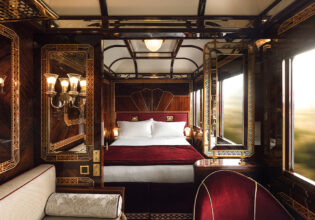 A cabin on the Venice Simplon-Orient-Express