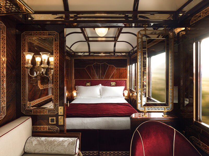 A cabin on the Venice Simplon-Orient-Express
