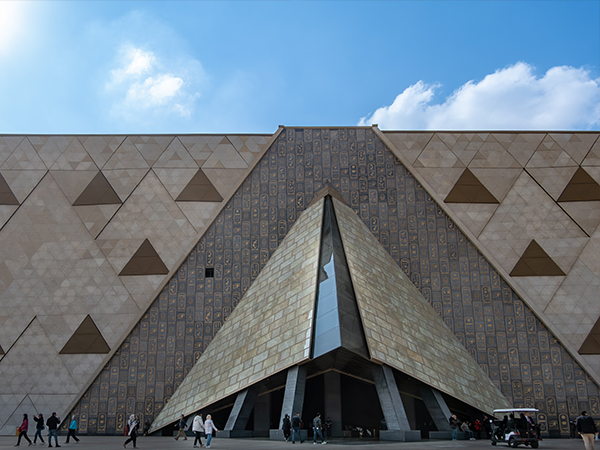 The entrance to the Grand Egyptian Museum
