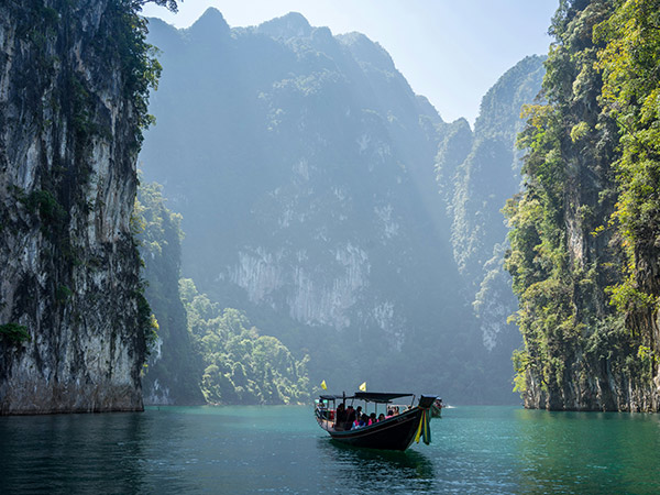 a boat in krabi, thailand
