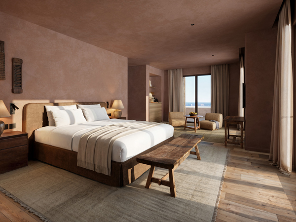 Soukana Terrace Suite bedroom, Zannier Bendor