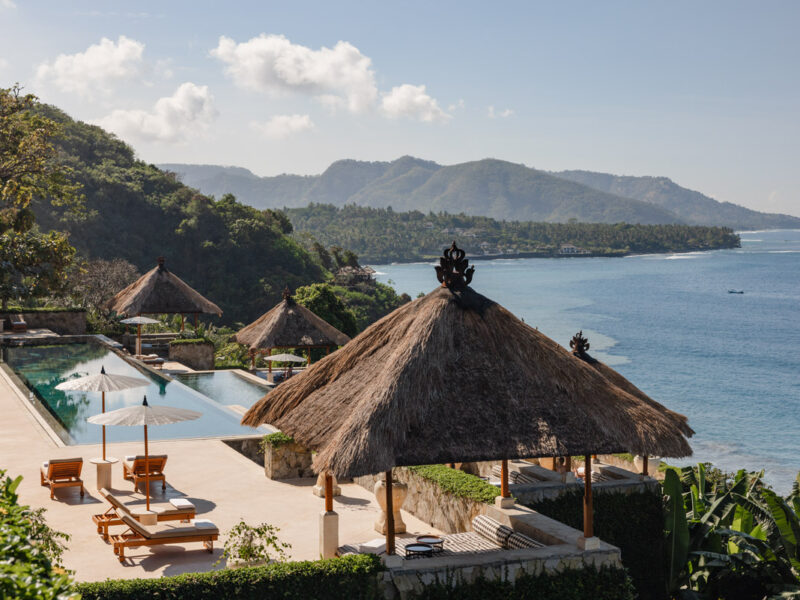 The main pool at Amankila in Bali