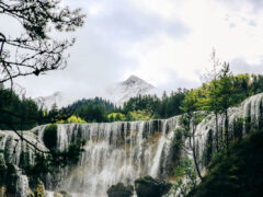 Cascading falls at Black Mountain Valley in China