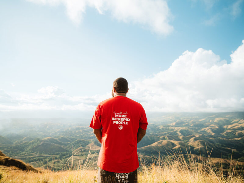 An Intrepid tour leader in the Fiji highlands