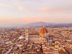 View of the city of Florence in Italy