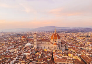 View of the city of Florence in Italy