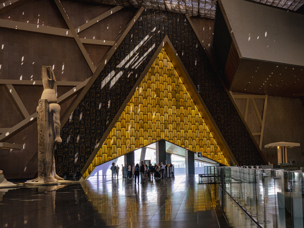 GEM entrance is guarded by an 11-metre-tall Ramesses II statue.