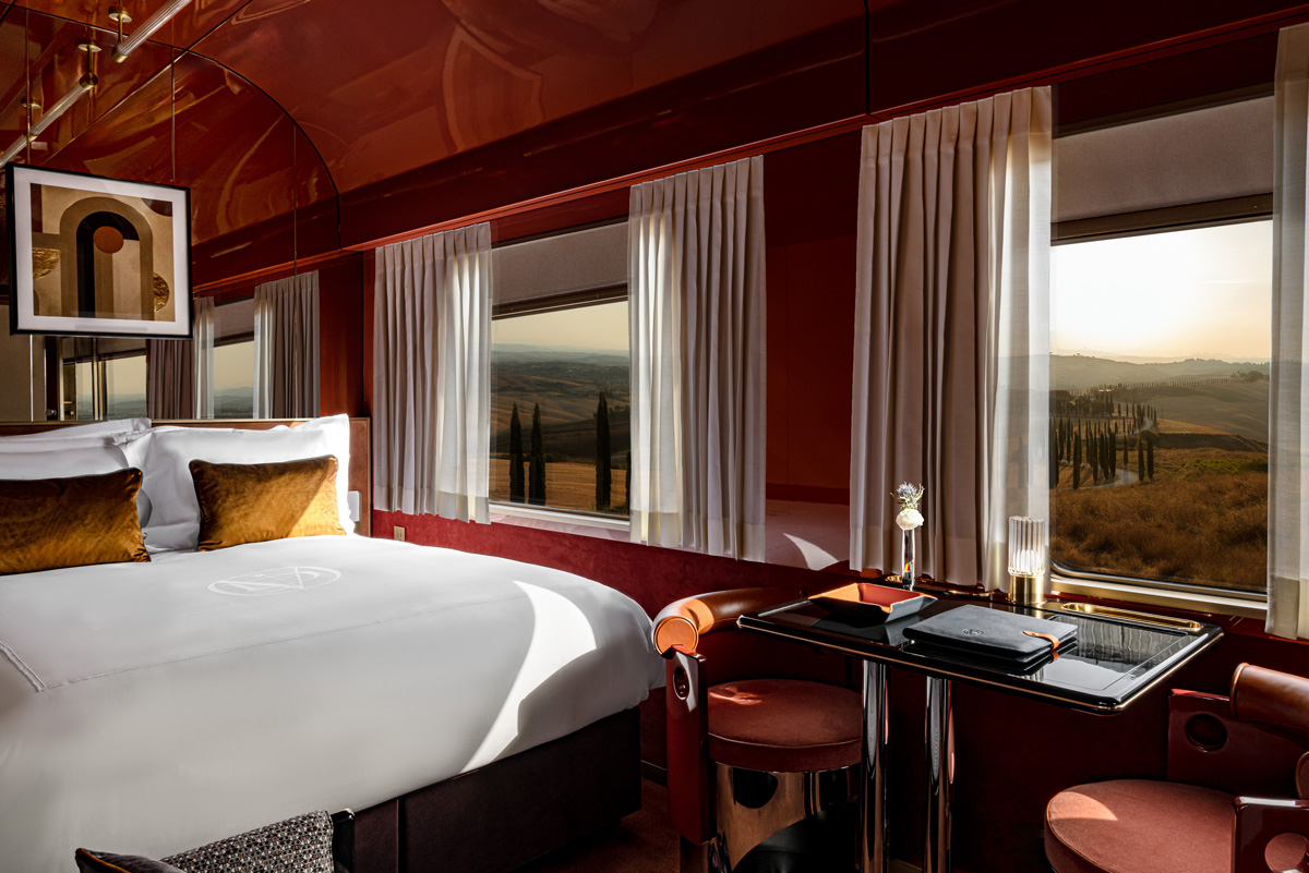 a cabin with a view at La Dolce Vita Orient Express Whispers at Midnight