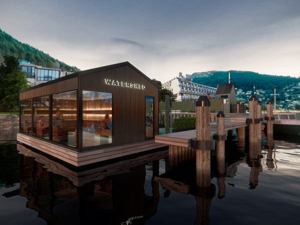 Watershed's floating sauna Queenstown