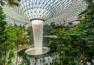 The Jewel Rain Vortex at Singapore Changi Airport