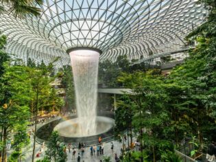 The Jewel Rain Vortex at Singapore Changi Airport