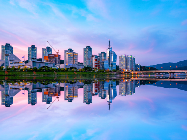 Reflection of Daejeon City , South Korea