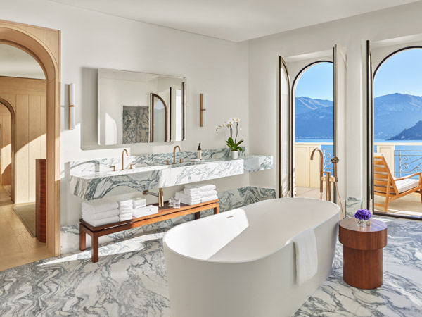 the Penthouse bathroom at the Lake Como EDITION