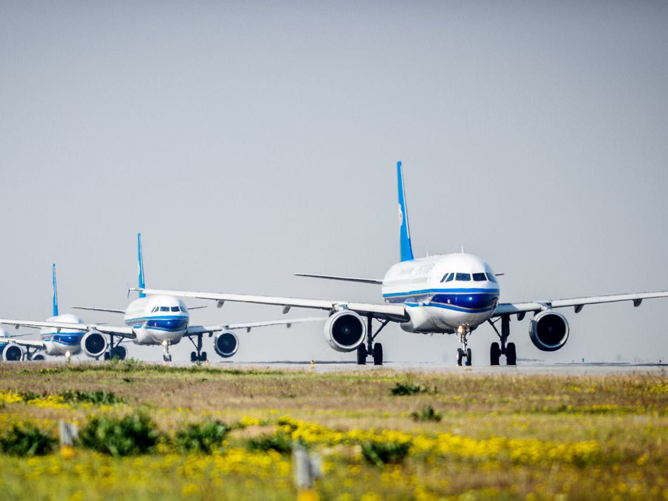 China Southern flights on the runway