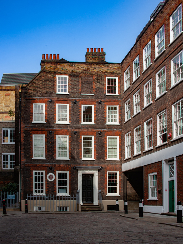 Exterior of Dr Samuel Johnson's House in Fleet Street, London