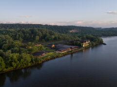 Aerial view of Hutton Brickyards retreat accommodation