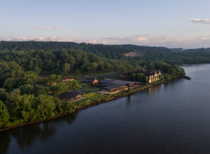 Aerial view of Hutton Brickyards retreat accommodation