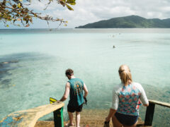 Swim with giant clams in Samoa