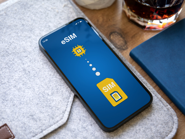 eSIM activation on a mobile phone screen