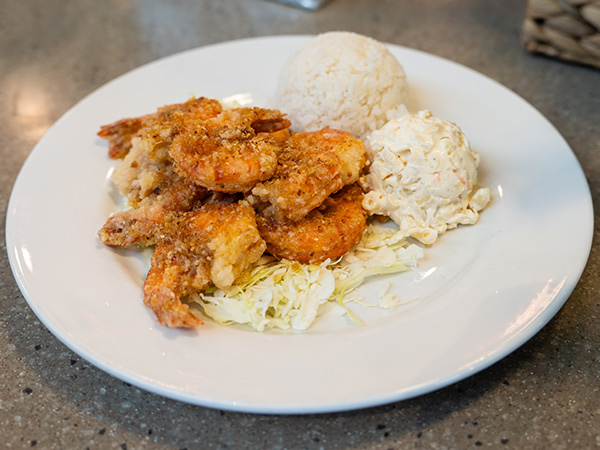 Maui guide Kalei's Lunchbox Garlic Shrimp