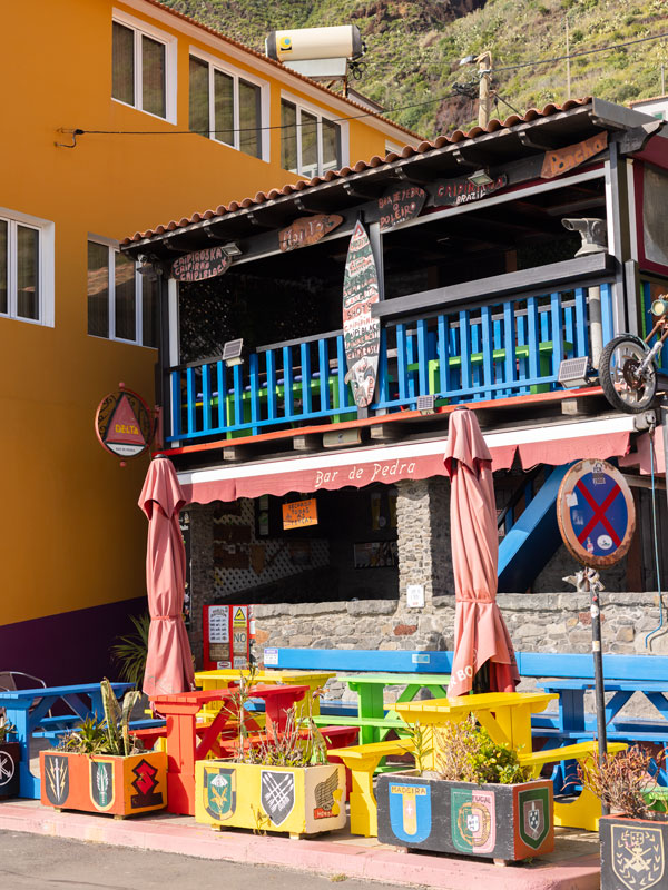 a beachfront bar in Madeira
