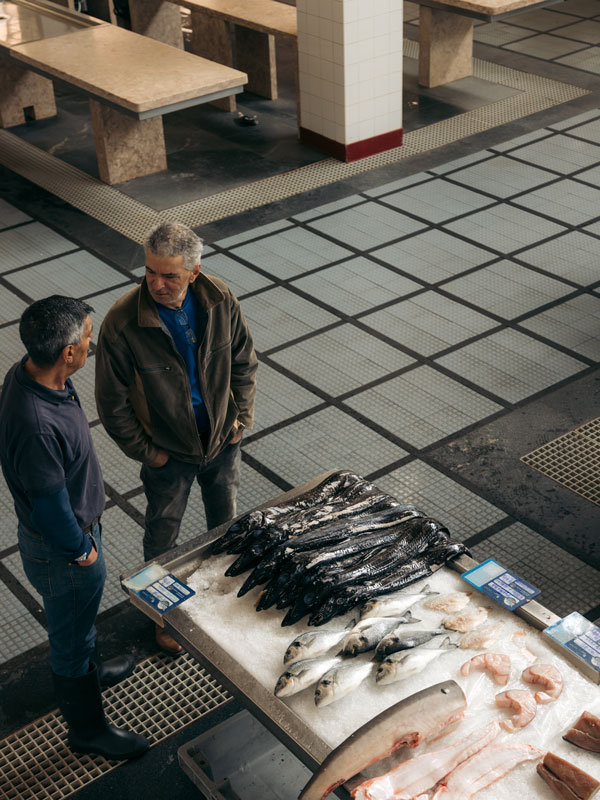 fresh seafood at a market in Madeira
