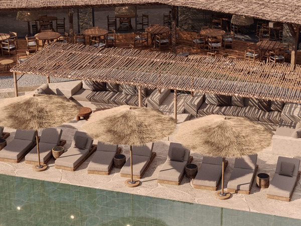 the pool at Oku Bodrum